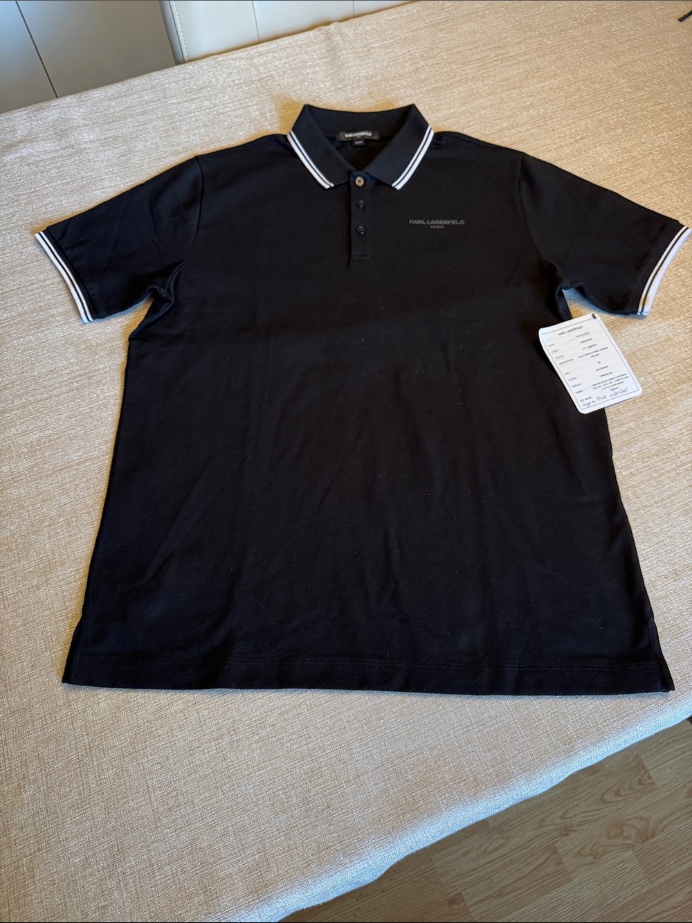 Karl Lagerfeld-NWT/Men’s M/Black Polo with Logo